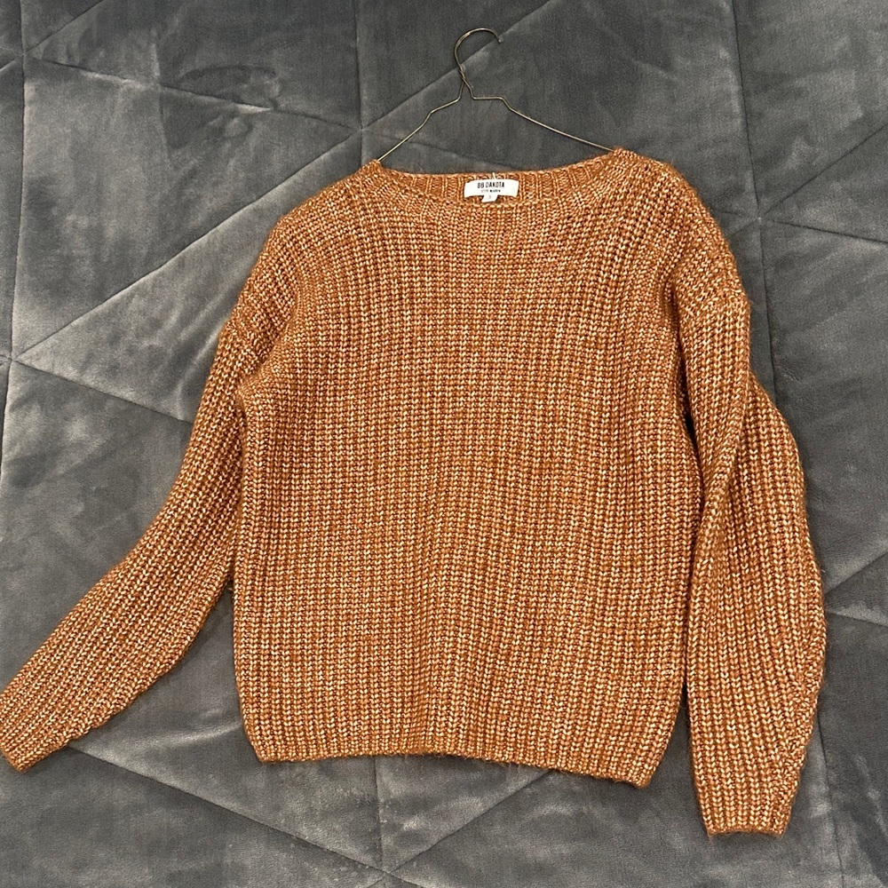 BB Dakota Rusty Brown Crew Neck Sweater